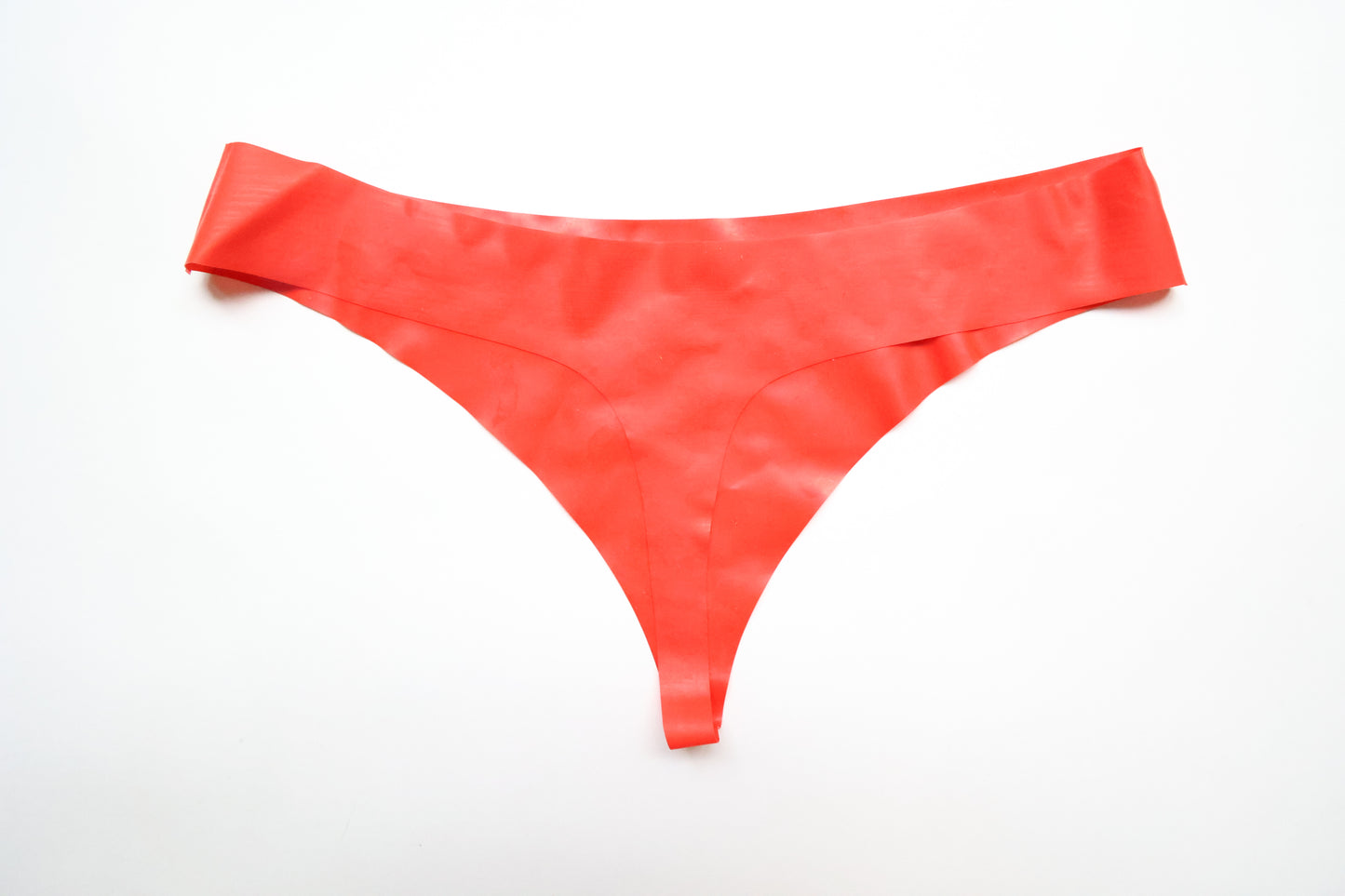 Latex Low Cut Thong - Women's XS or S - Red