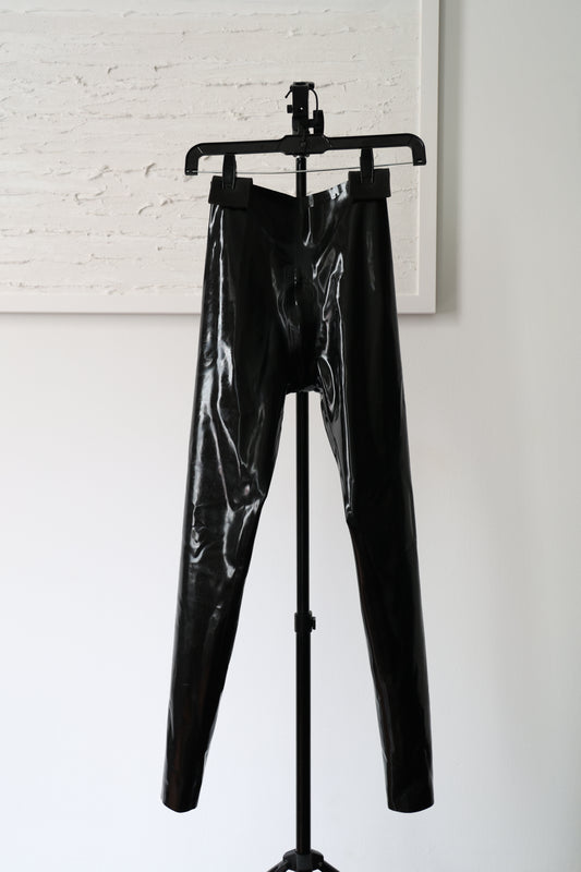 Bright&Shiny Latex Leggings with Zipper - Small