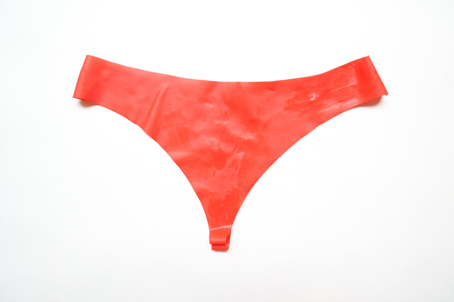 Latex Low Cut Thong - Women's XS or S - Red